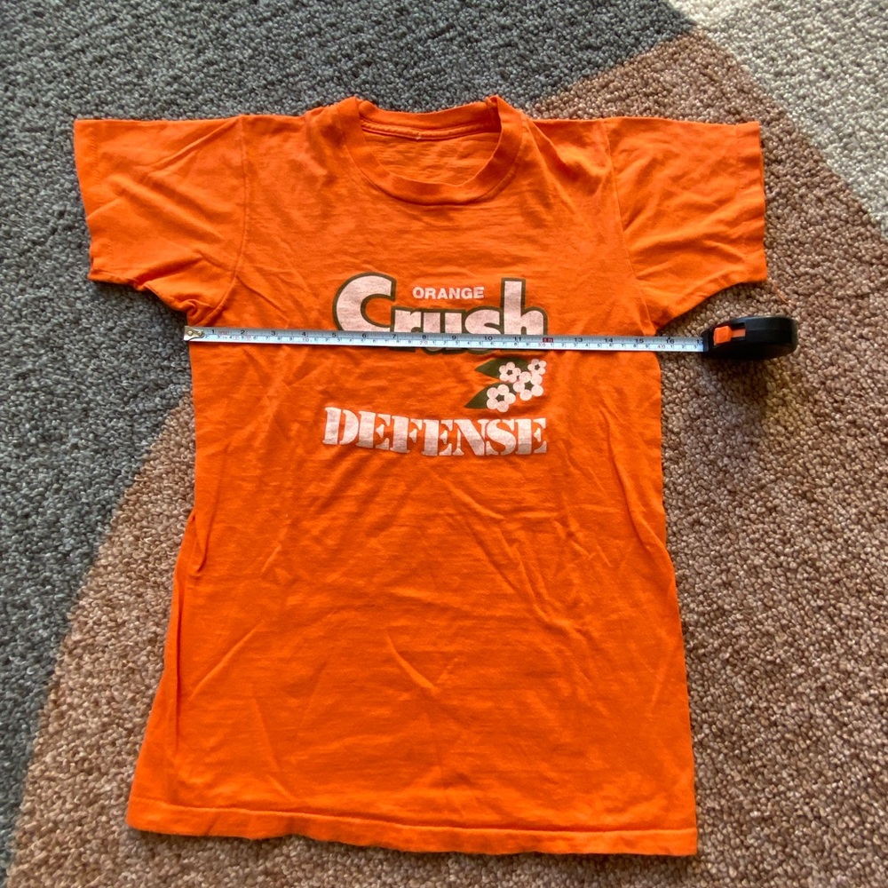 VTG 70’s Denver Broncos Orange Crush Defense Small Top Graphic Shirt - Picture 2 of 7